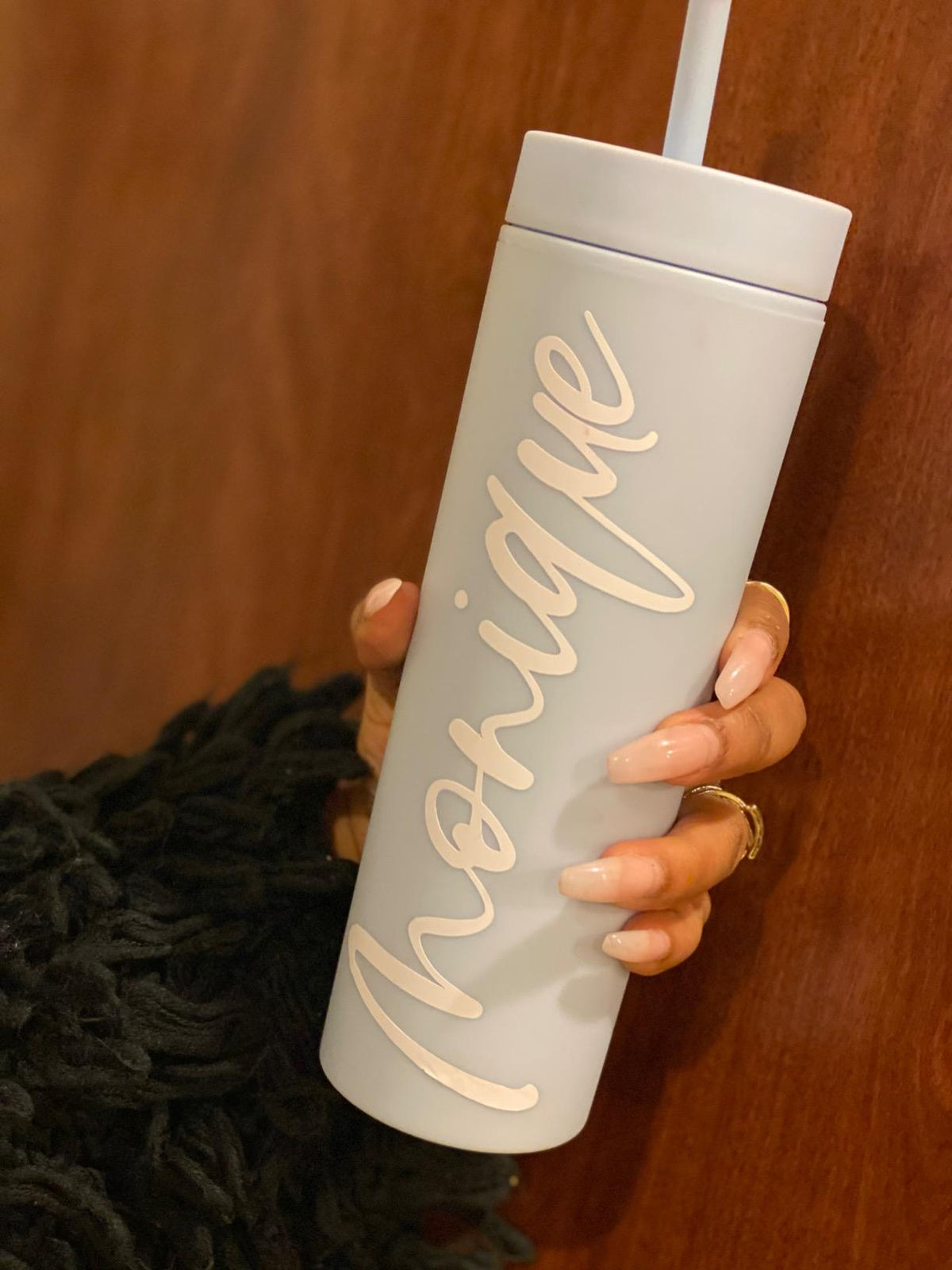 Personalized Tumbler with Lid and Straw, Matte Pastel, Colored Acrylic Tumbler, 16oz