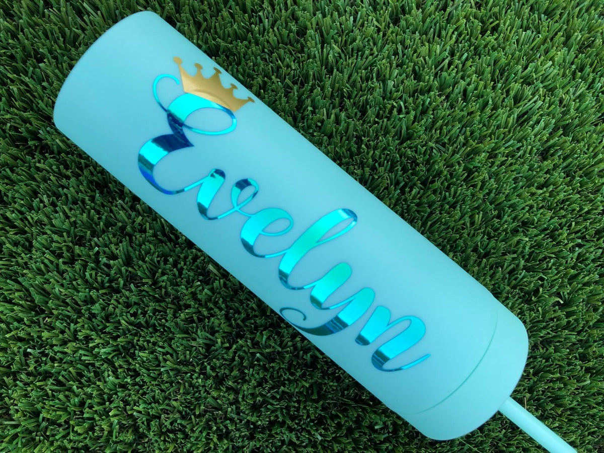 Personalized Tumbler with Lid and Straw, Matte Pastel, Colored Acrylic Tumbler, 16oz