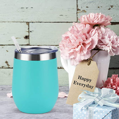 Wine Because Punching People is Illegal - 12oz Insulated Stainless Steel Wine Tumbler