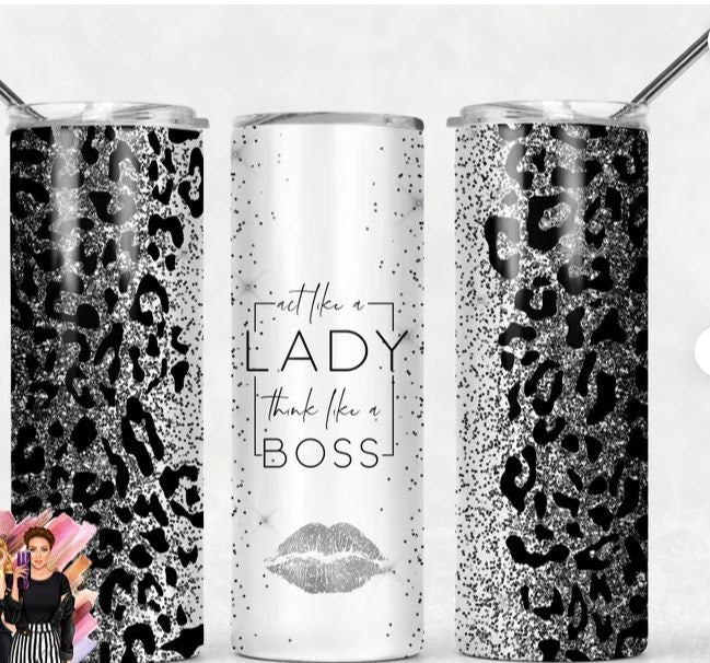 20oz Insulated Stainless Steel Travel Tumbler with (Boss Lady)