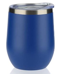 Wine Because Punching People is Illegal - 12oz Insulated Stainless Steel Wine Tumbler