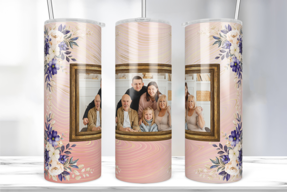 20oz Insulated Stainless Steel Travel Tumbler with lid and Custom Photo (1 Photo)