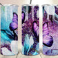 Purple Butterflies - 20oz Insulated Stainless Steel Travel Tumbler