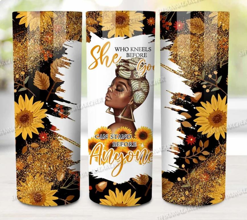 20oz Insulated Stainless Steel Travel Tumbler - She Who Kneels Before God