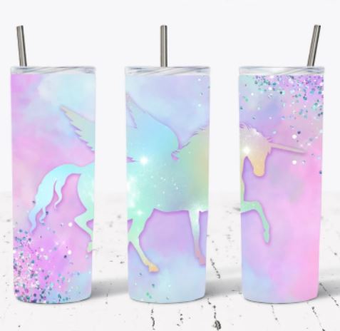Holographic Unicorn- 20oz Insulated Stainless Steel Travel Tumbler