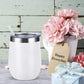 Wine Because Punching People is Illegal - 12oz Insulated Stainless Steel Wine Tumbler