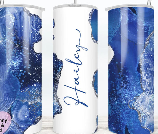 Blue Marble - 20oz Skinny Insulated Stainless Steel Travel Tumbler