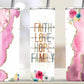 Faith Love Hope Family - 20oz Insulated Stainless Steel Travel Tumbler