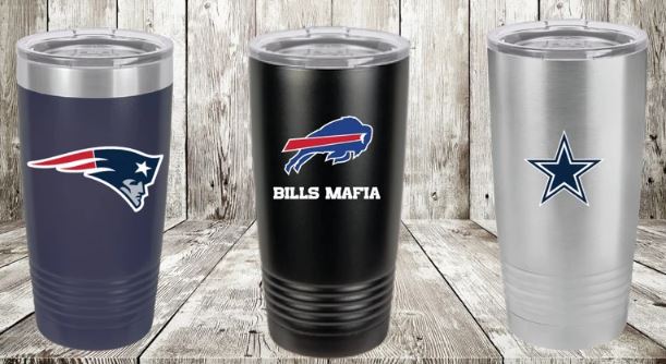 NFL and NCAA - Insulated Stainless Steel Tumbler- Choose from Any Team